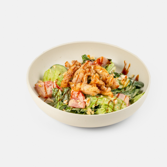 Салат с жареным цыпленком