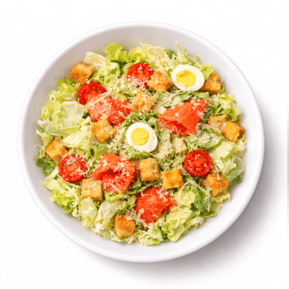Салат «Цезарь» с копченым лососем