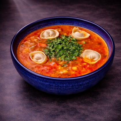 Суп «Чучвара» с домашними пельменями