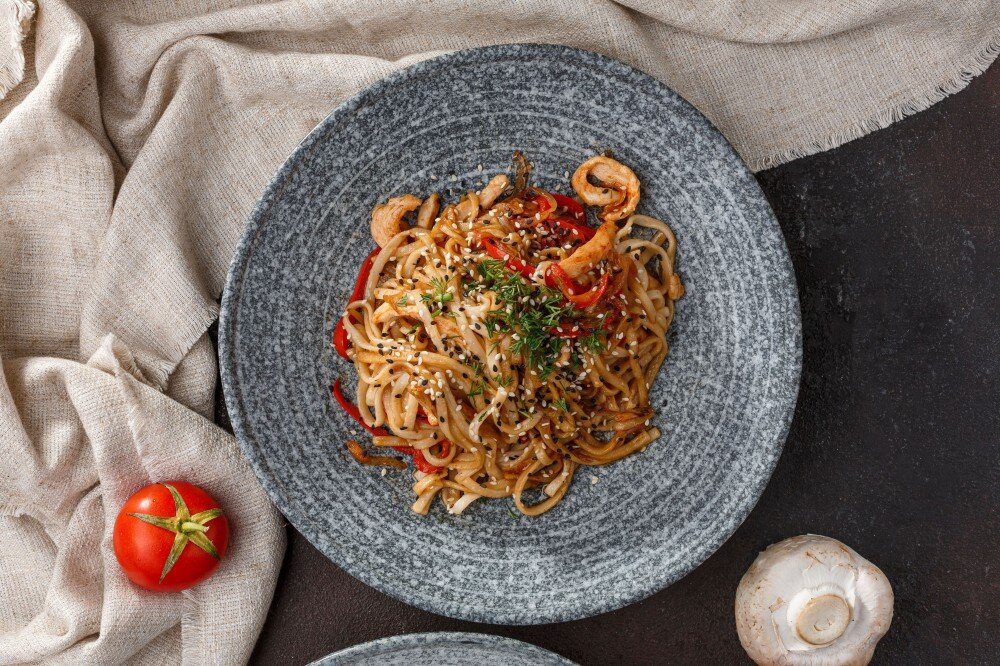 Удон с курицей