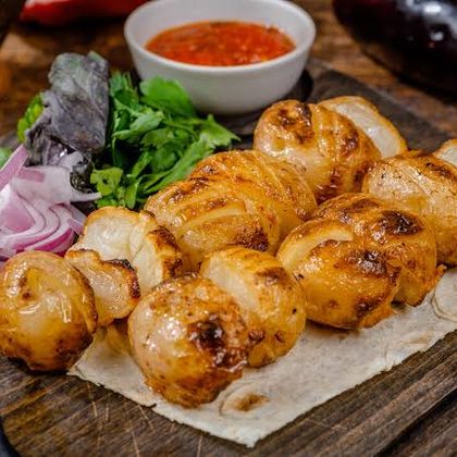 Шашлык картофель с курдюком