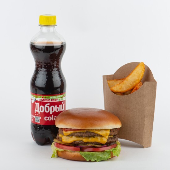 Дабл бургер комбо