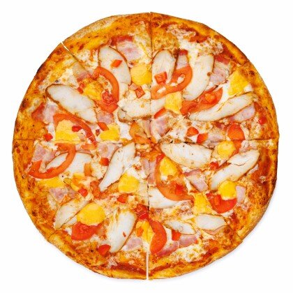 С курицей, беконом и сыром чеддер