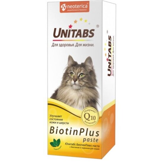 Unitabs BiotinPlus паста для кошек, 120 мл