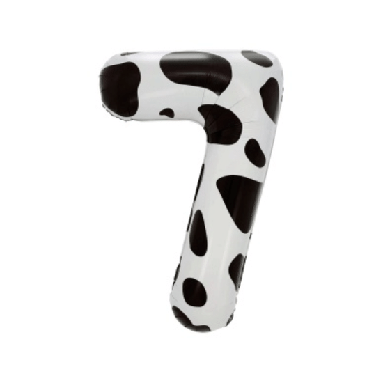 ≈ 100 см, Цифра 7, Пятнышки, Черный/Белый