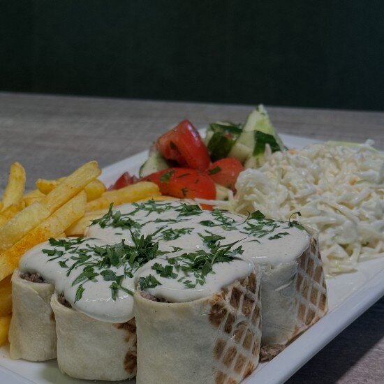 Шаурма на тарелке