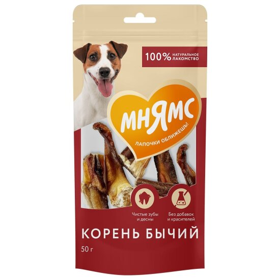 Мнямс На каждый день лакомство для собак, корень бычий, 50 г