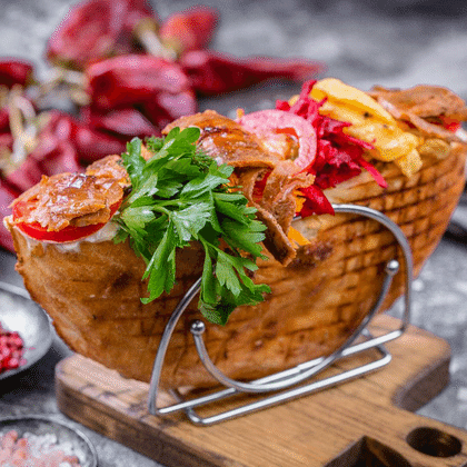 Шаурма из ягненка в лепешке