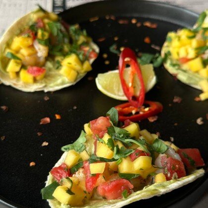 Тако с креветками