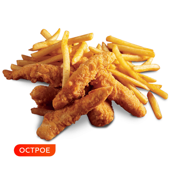 Картофель фри с куриным филе