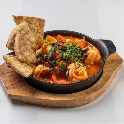 Шакшука с креветкой