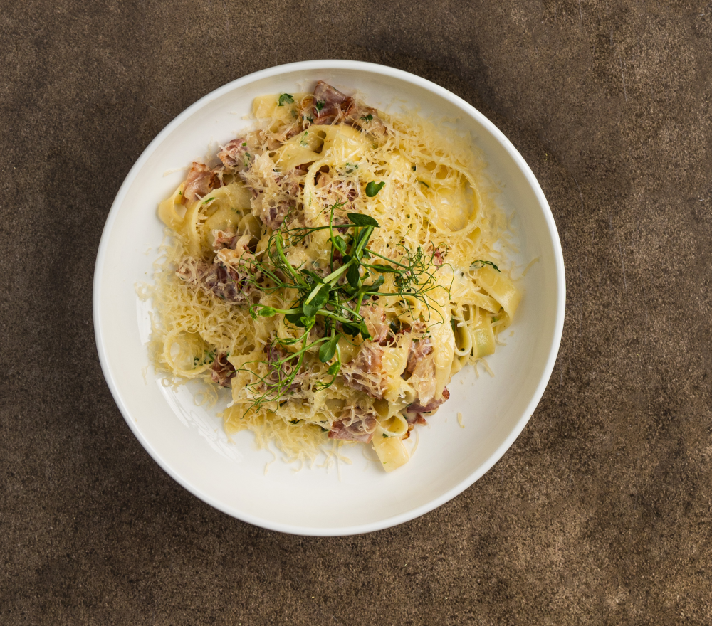 Фетучини карбонара