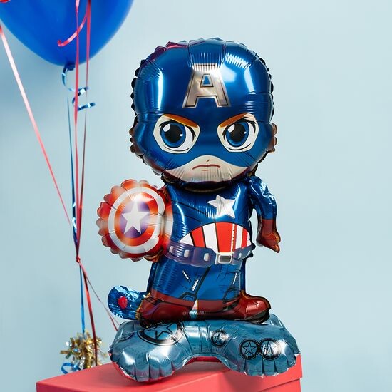 ≈ 58 см, Фигура 3D, На подставке, Мститель Капитан