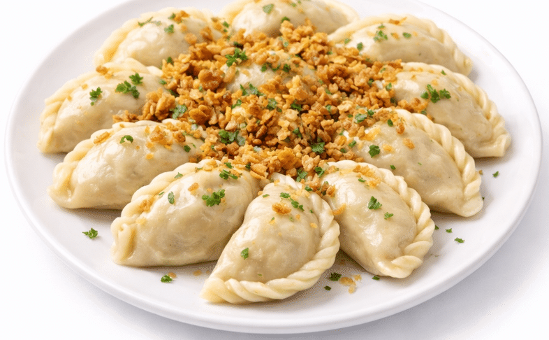 Вареники с картошкой и жареным луком