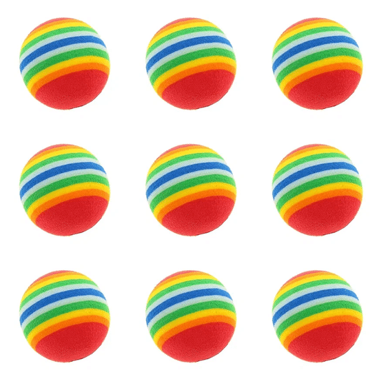 Игрушка для кошек и собак мелких пород мячик «Радуга» № 9, 3,5 см
