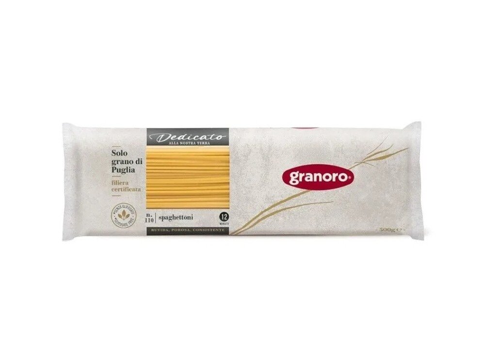 Паста GranOro Dedicato №110 Спагеттони, Италия, 500 г