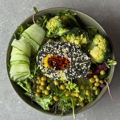 Зеленый боул постный