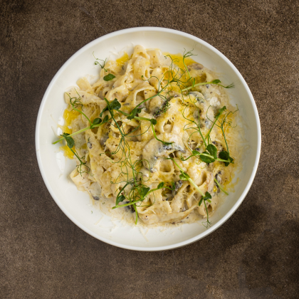 Фетучини с грибами и трюфельным маслом