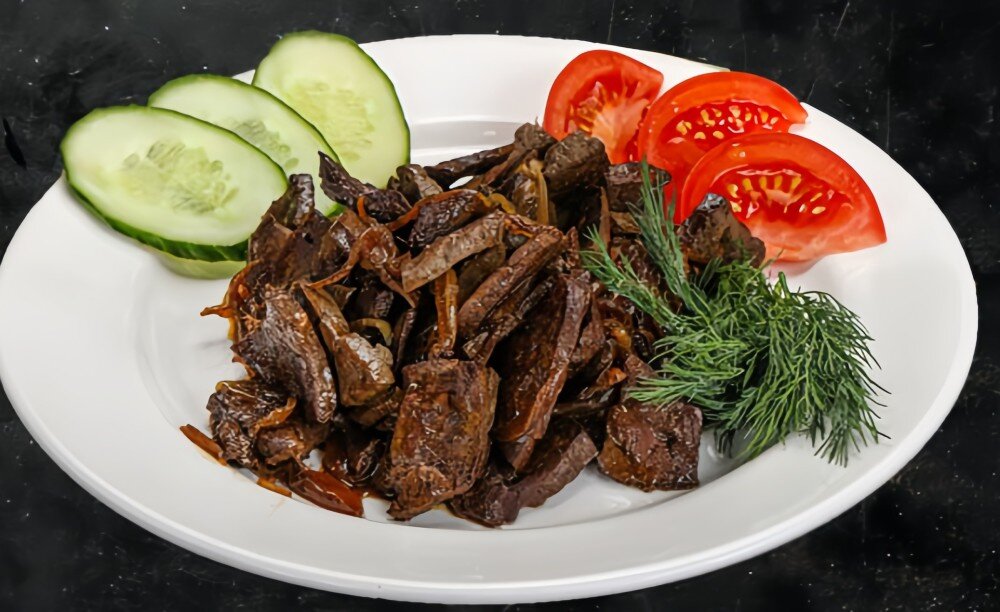 Печень жареная с луком