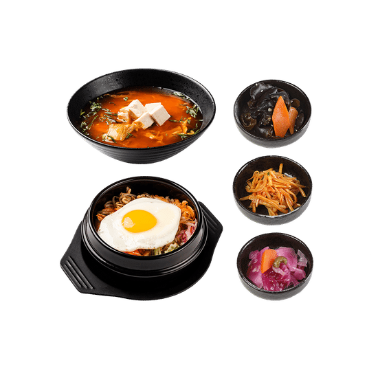 Намсан комбо - Кимчи чиге
, Пибимпап с курицей
,  3 панчана
