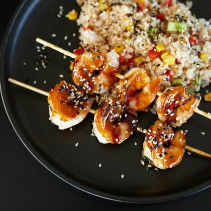 Креветки на шпажке