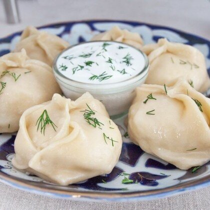 Манты на пару