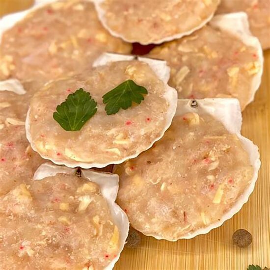 Гребешок на полустворке «По-Шанхайски»