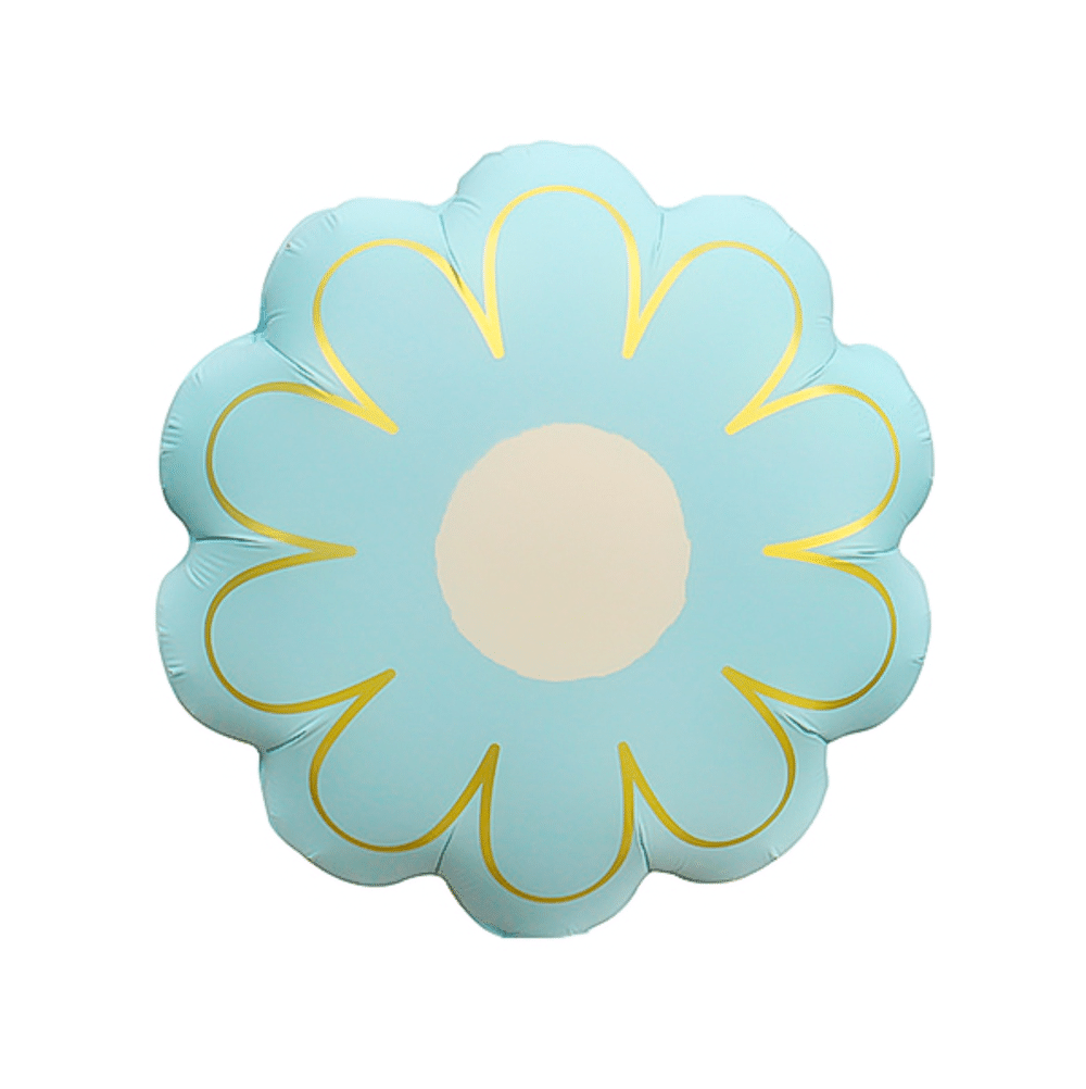 ≈ 53 см, Фигура, Ромашка, Золотые лепестки, Голубой, Сатин