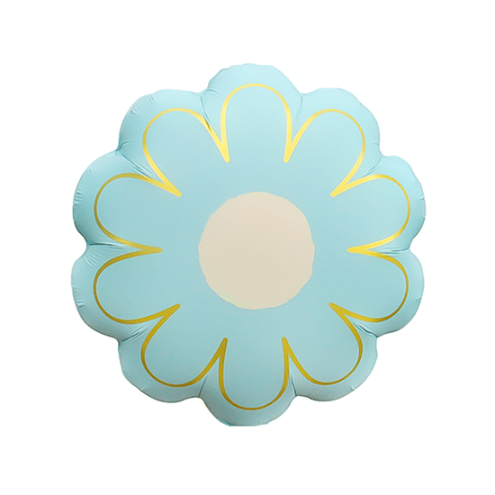 ≈ 53 см, Фигура, Ромашка, Золотые лепестки, Голубой, Сатин