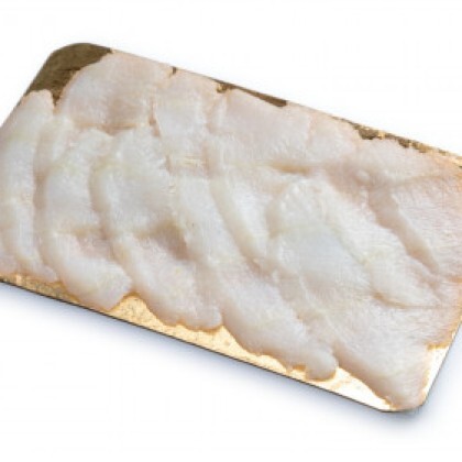 Нарезка из палтуса слабосоленная 1/70