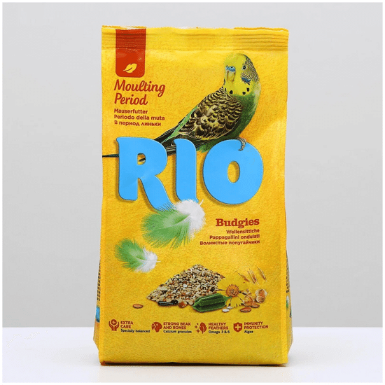 RIO корм для волнистых попугайчиков в период линьки, 1 кг