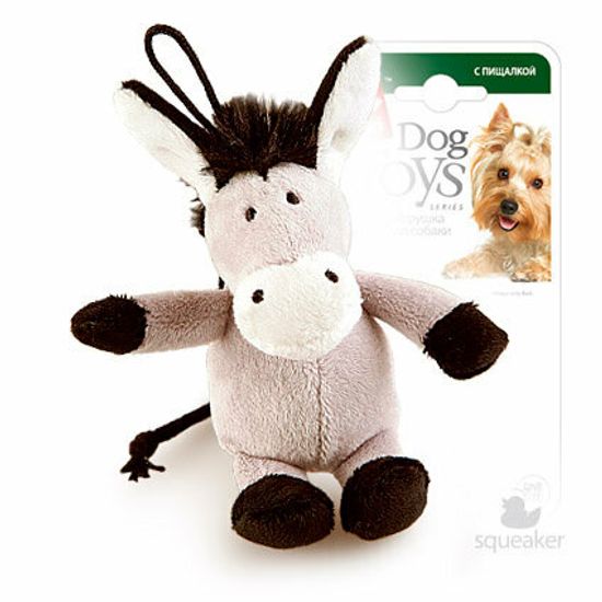 GiGwi Plush Friendz игрушка для собак «Ослик» с пищалкой, 12 см