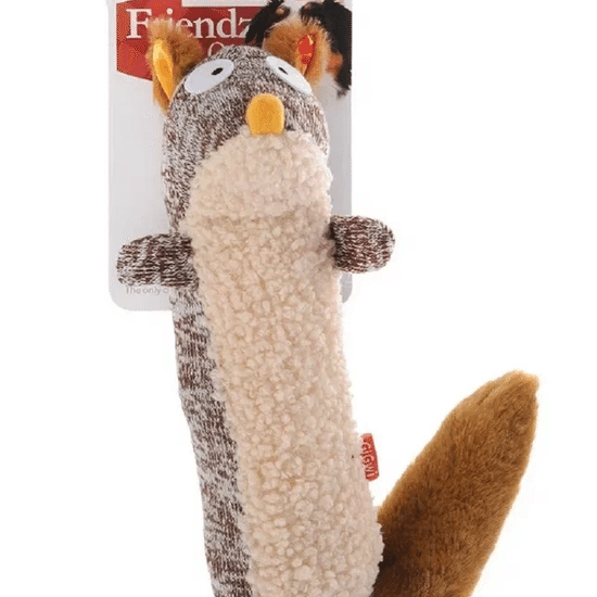 GiGwi Plush Friendz игрушка для собак «Белка» с пищалкой, 46 см