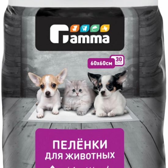 Пелёнки впитывающие одноразовые для животных, 400×600 мм, 30 шт