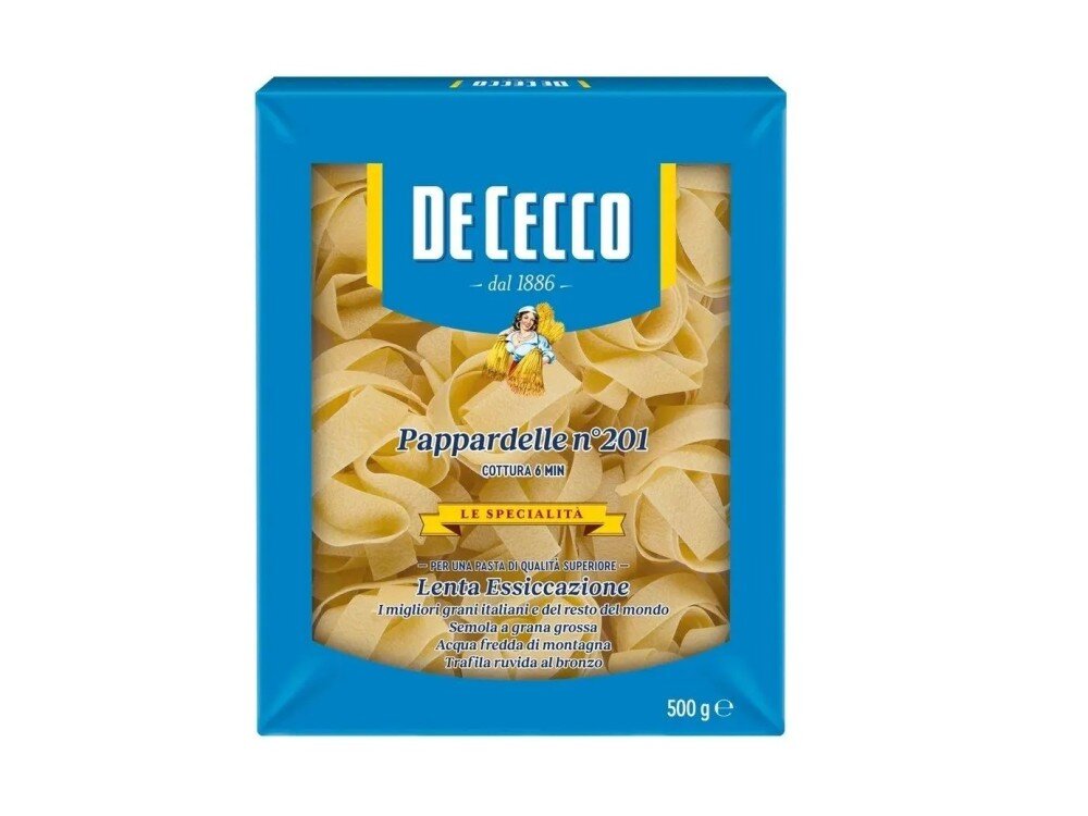 Паста De Cecco №201 Паппарделле, Италия, 500 г