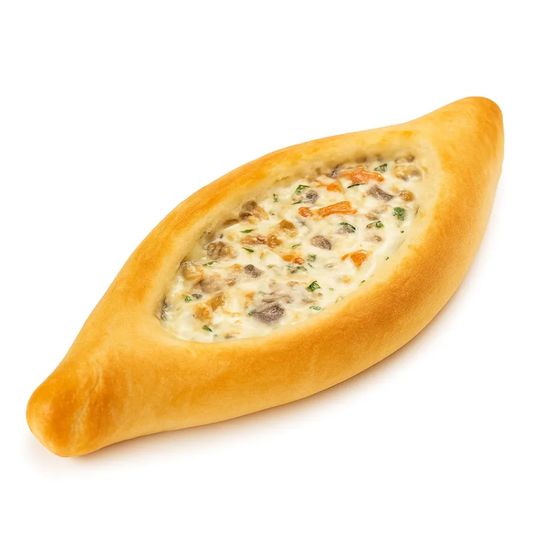 Хачапури с курицей и томатами