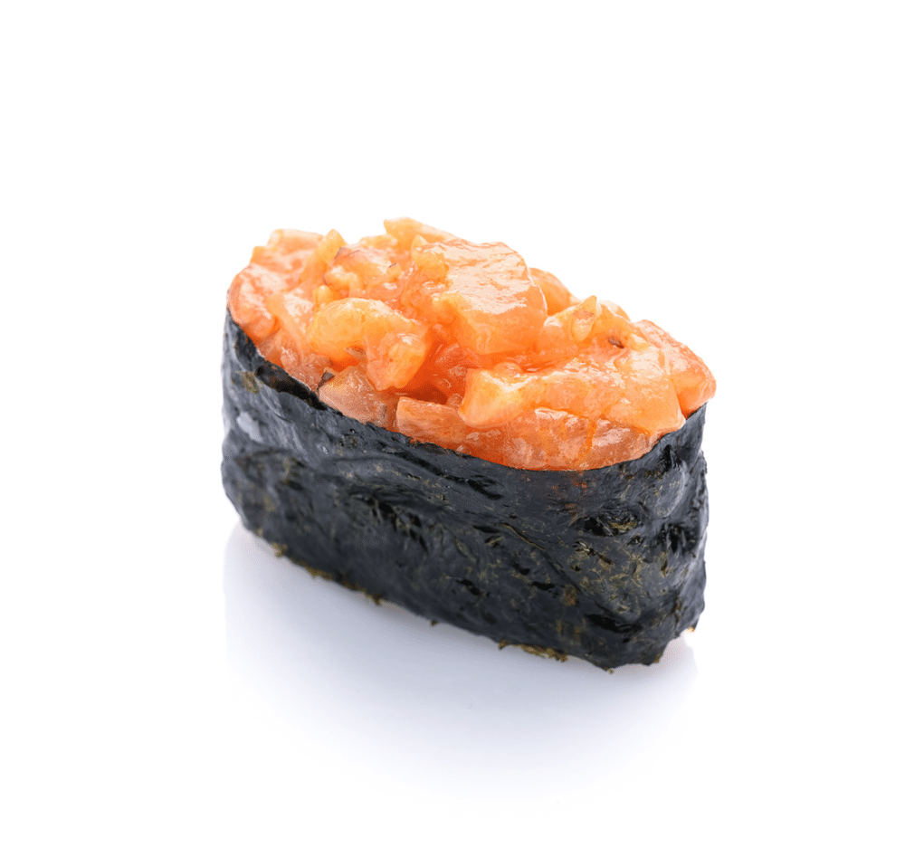 Гункан с лососем