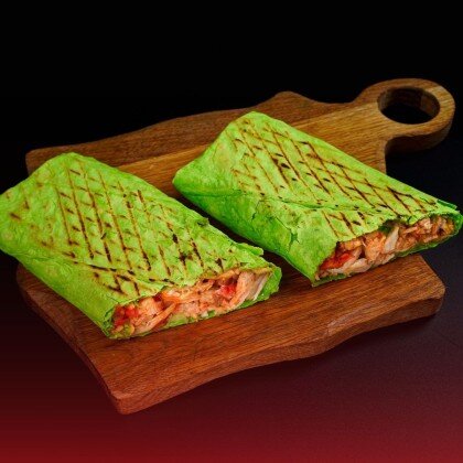 Шаурма в зелёном лаваше