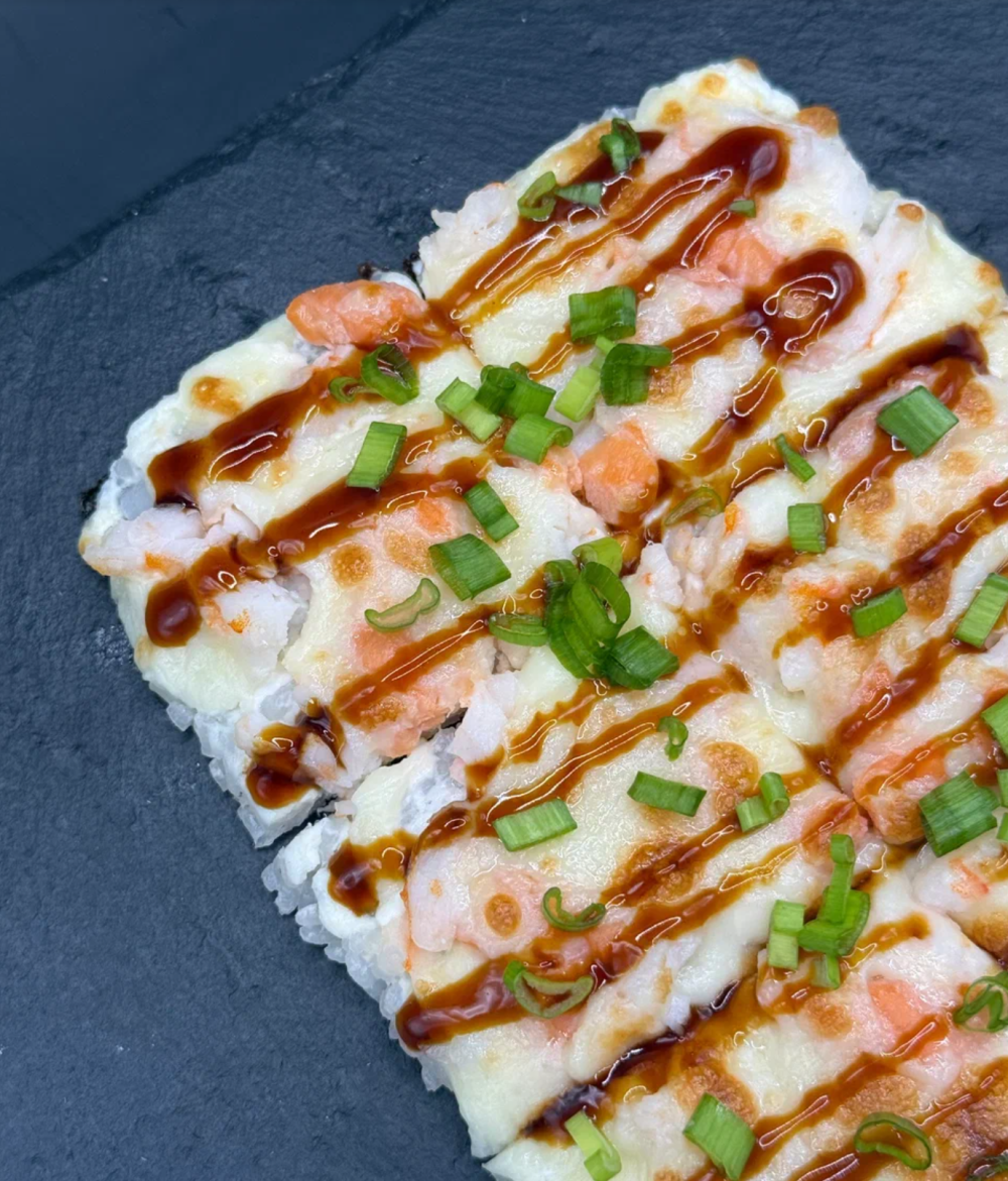 С креветкой и лососем