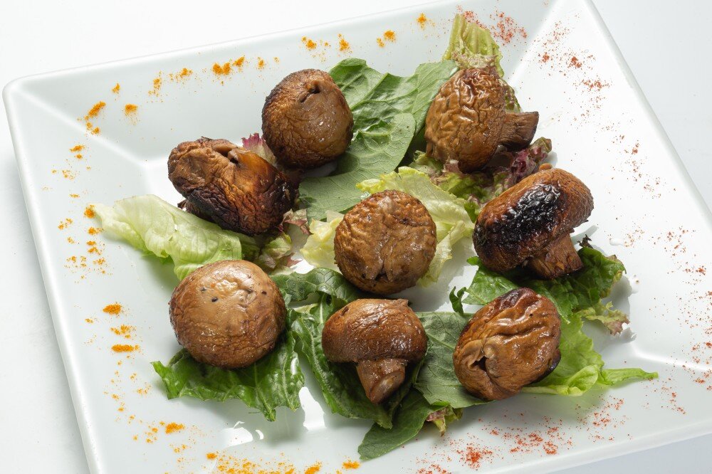 Шампиньоны на мангале