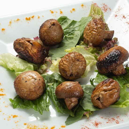 Шампиньоны на мангале