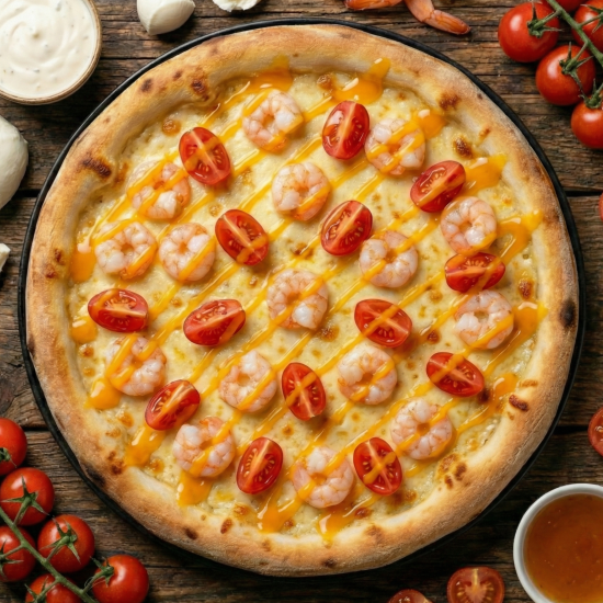 Пицца «Креветки по-азиатски»