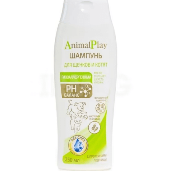 Animal Play шампунь гипоаллергенный для щенков и котят, 250 мл