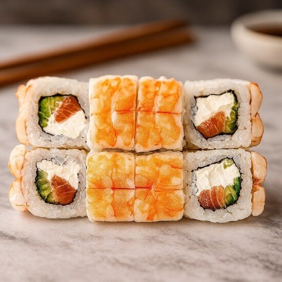 Ролл с тигровой креветкой