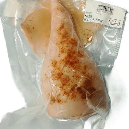 Кальмар фаршированный рыбой лососевых пород и гребешком кг.