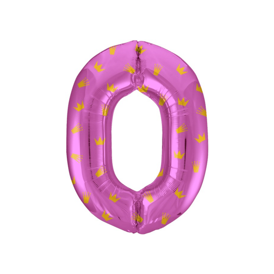 ≈ 85 см, Цифра 0, Золотые короны, Розовый