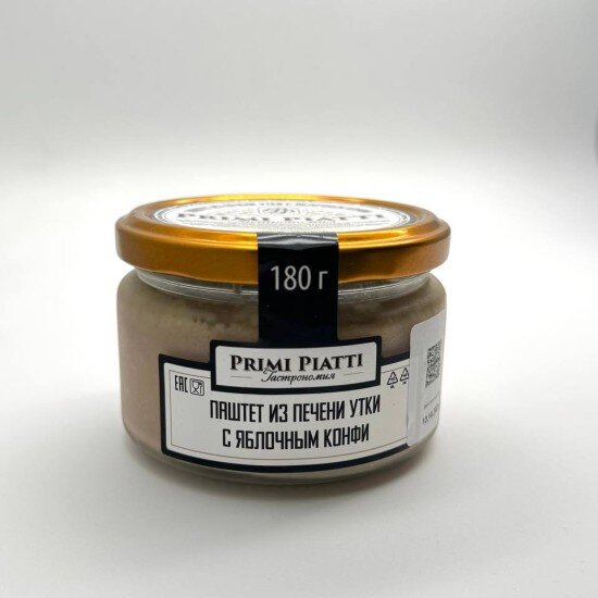 Паштет из печени утки с яблочным конфи 180гр. "Primi Piatti"