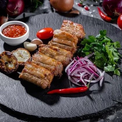 Шашлык из свиных ребер