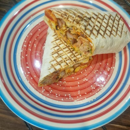 Шаурма куриная на мангале