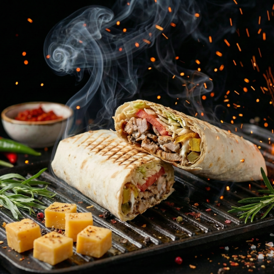 Со свининой и сыром